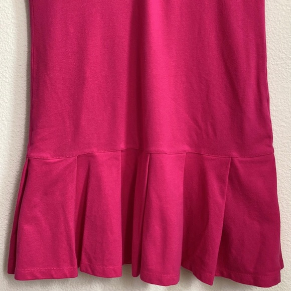TOMMY HILFIGER Girls Pink Collared Drop-Waist Pleated Polo Dress Sz L (12-14) - Picture 3 of 6